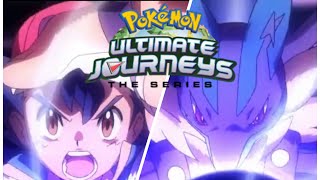 Ash and Lucario using aura sphere- Pokemon Journeys new opening scene