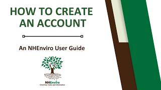 NHEnviro User Guide: How to Create an Account