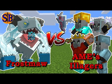 Frostmaw vs AME's Illagers | Minecraft Mob Battle