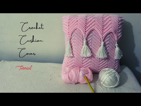Crochet cushion cover