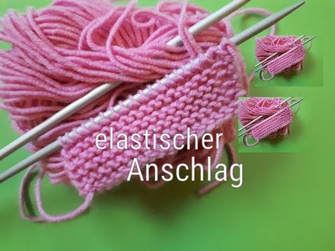 Cast-on elastic ideal for garter stitch knitting