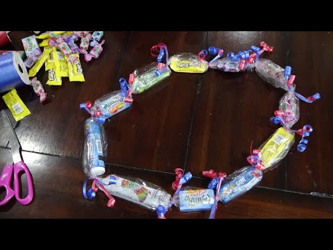 Easy Candy Lei Tutorial! Great for Any Special Occasion & Graduations! From Cello Gift Bag or Roll!