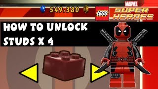 Lego Marvel Super Heroes - How to Unlock Studs X4 Deadpool Brick