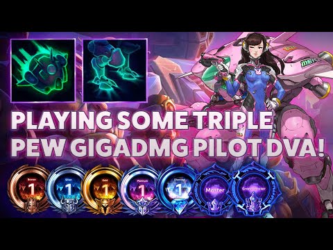 DVA Bunny Hop - PLAYING SOME TRIPLE PEW GIGA DAMAGE PILOT DVA! - Bronze 2 Grandmaster S2 2023