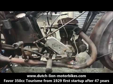 Favor 350cc Tourisme from 1929 first startup after 47 years