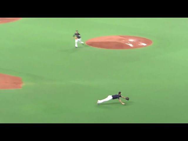 【2回裏】バファローズ・モレル 体を張った好守を見せる!! 2016/8/16 F-Bs