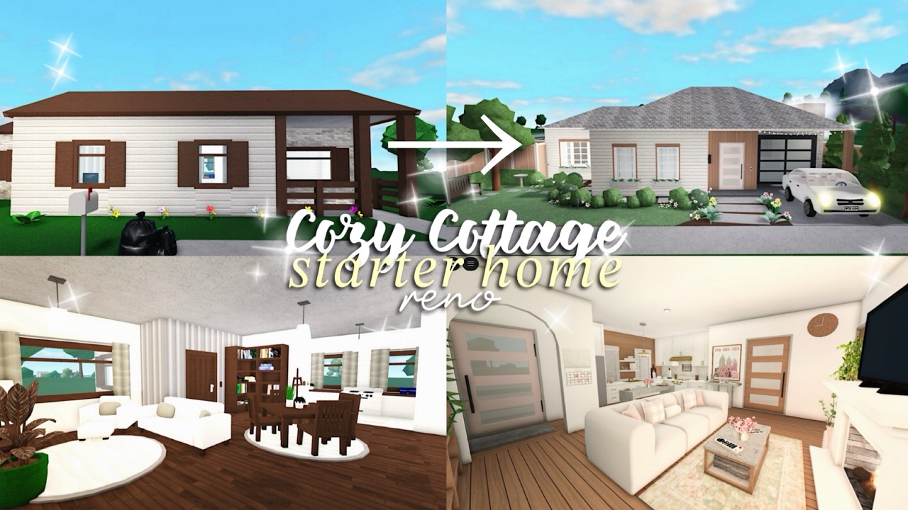 Cozy Cottage Starter House Renovation | Roblox Bloxburg | GamingwithV