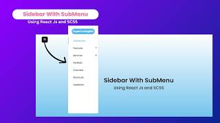 Sidebar With SubMenu with React Js and SCSS | SuperCodingBits