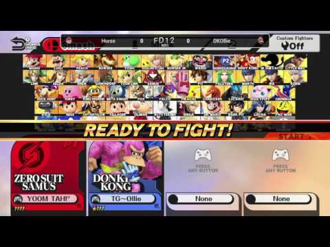 FD12 WR1 - Horse (Ness/Zero Suit Samus) vs DKOllie (Donkey Kong)