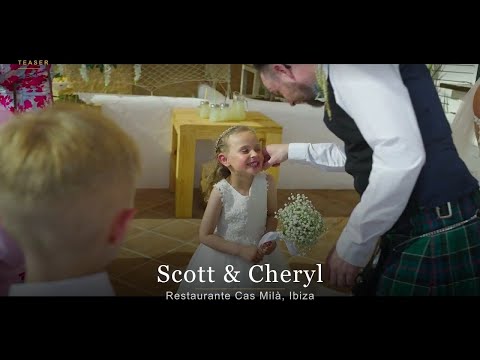 Scott & Cheryl wedding film, Restaurante Cas Milà, Ibiza