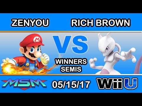 MSM 97 - eM | Zenyou (Mario) Vs. PG | Rich Brown (Mewtwo) Winners Semis - Smash Wii U