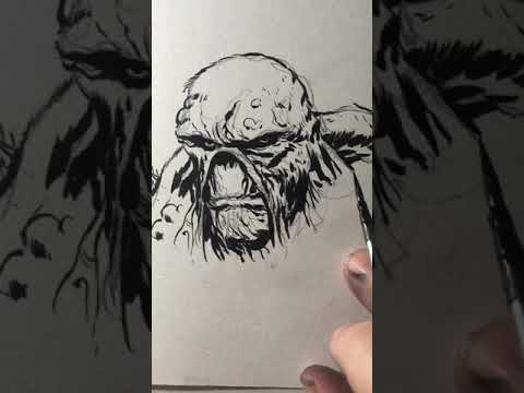 Drawing Swamp Thing