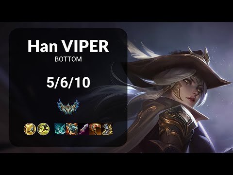 Han Viper Ashe vs Jhin BOTTOM - KR CHALLENGER Patch 15.5