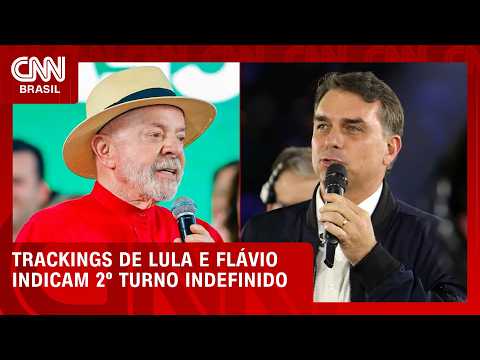 Fontes: Trackings de Lula e Flávio indicam 2º turno indefinido | CNN 360°
