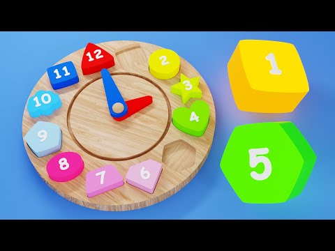 Zegar dla dzieci z kształtami | CzyWieszJak