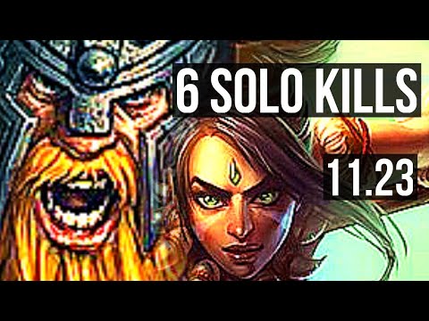 OLAF vs NIDALEE (JNG) | 6 solo kills, 13/3/8, Godlike | EUW Diamond | 11.23
