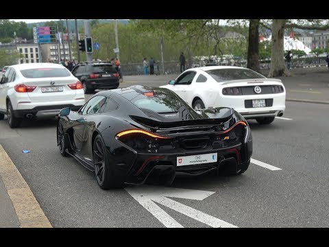 McLaren P1 cruising around Zurich. (Brutal acceleration!)