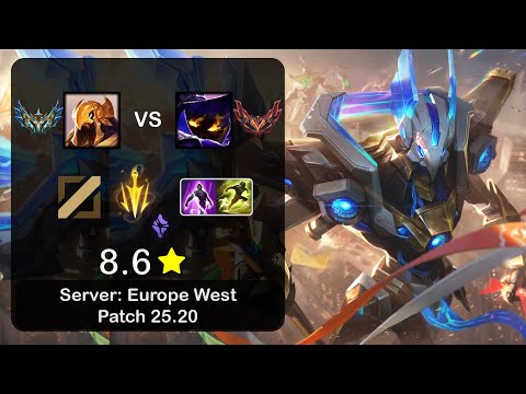 Azir Mid vs Veigar - EUW Challenger - Patch 25.20