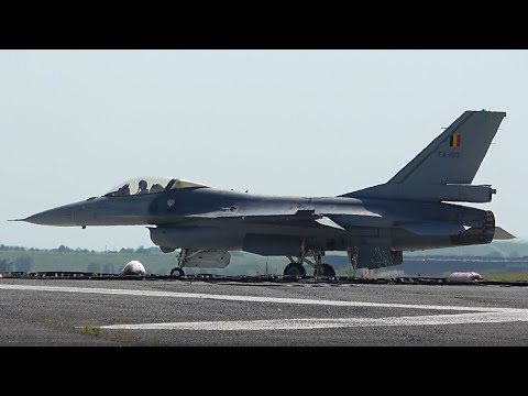 Belgian Air Force F-16 Solo Display "Vrieske" takeoff