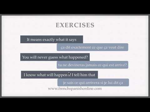 Ce que, ce qui, ce dont in French