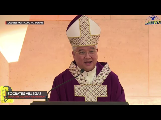 WATCH: Archbishop Villegas delivers homily at Noynoy Aquino’s funeral Mass