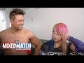 Asuka unleashes an angry chop on The Miz following their MMC victory