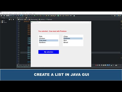 Java GUI Tutorial #46 - Creating A List In Java GUI Using JList Class