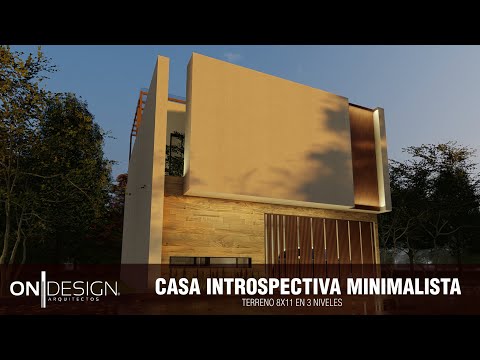 CASA INTROSPECTIVA MODERNA 8X11 m | 2 PISOS 3 RECAMARAS CASA TULIPAN 160.00 m2 (ON DESIGN CASAS)