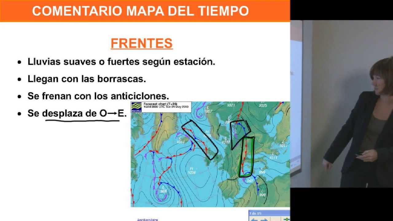 Comentario de un mapa del tiempo