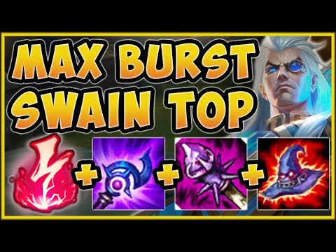 WHO NEEDS A TEAM WHEN YOU ARE ABUSING THIS MEGA BURST SWAIN BUILD?? SWAIN TOP! - League of Legends