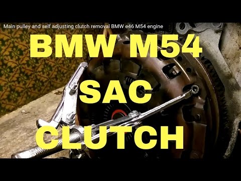 Main pulley and self adjusting clutch removal BMW e46 M54 engine