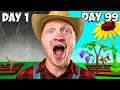 I Survived 100 Days In Roblox Grow A Garden