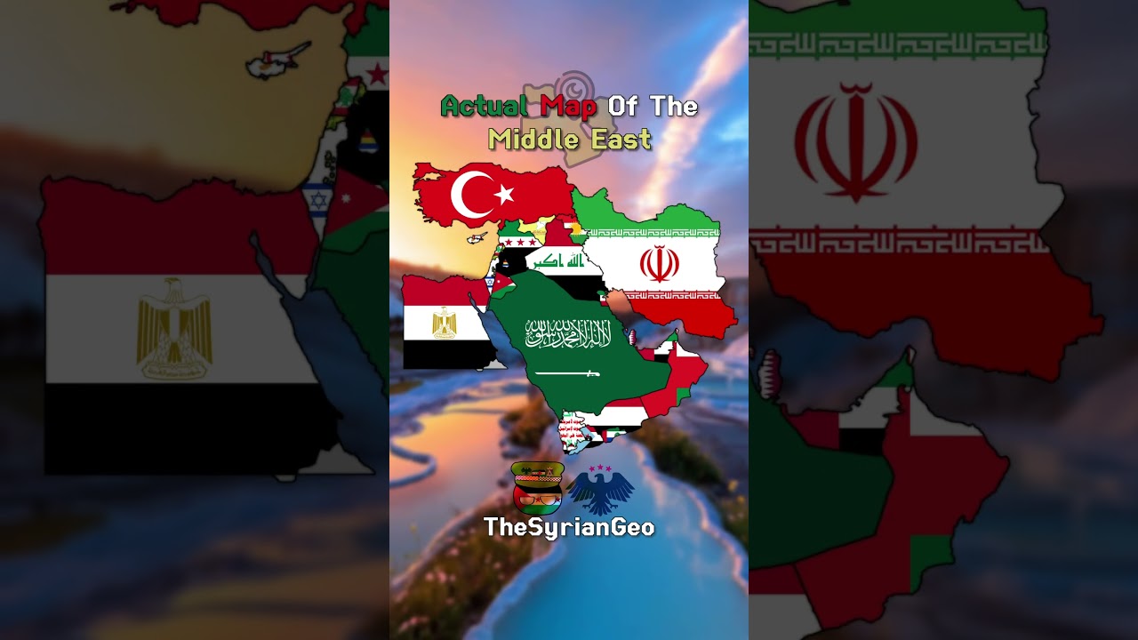 Actual Map Of The Middle East #geotube #mapping #middleeast #conflict #middleeastconflict