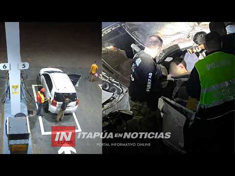 CARGARON COMBUSTIBLE, SE FUGARON Y LUEGO VOLCARON SOBRE LA RUTA PY08