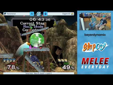 Smash N Splash 5 - Nakamaman (Marth) vs Diggles137 (Fox) - Swiss Pools - Wave B