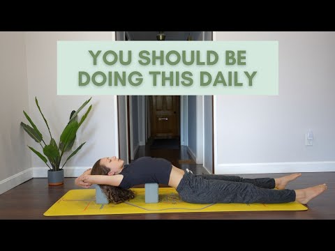 How to do supported fish pose - release upper back tension and tightness