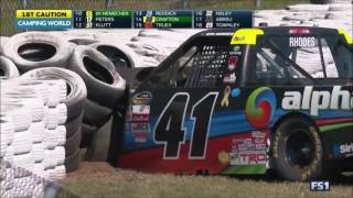 NASCAR Trucks Mosport 2016 Rhodes Crashes