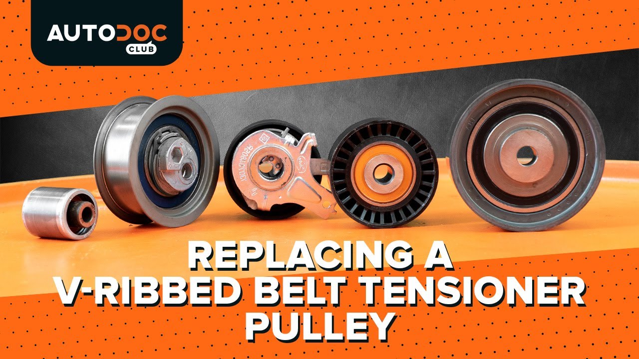 How to change serpentine belt tensioner pulley on a car – replacement tutorial