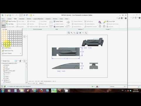 Orthogonal Drawing in Creo Parametric 2.0