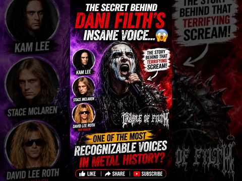 Thumbnail for The Secret Behind Dani Filth’s Insane Voice… 😳 | Cradle of Filth by David Lee Roth, R.E.M., Head, Cream, Dani Filth, Dan Sane, Van Halen, Cradle of Filth