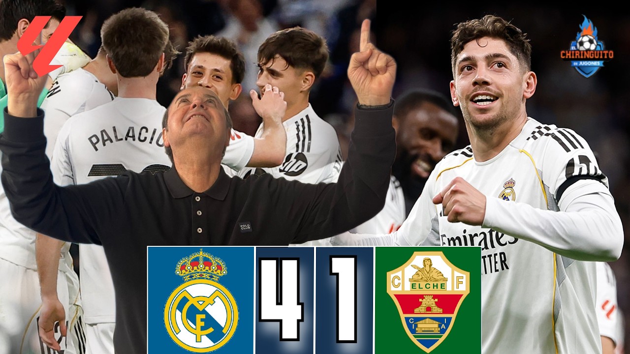 🤍 ¡EL 'BABY MADRID' hace PÓKER de GOLES en el BERNABÉU! | Resumen Madrid 4-1 Elche