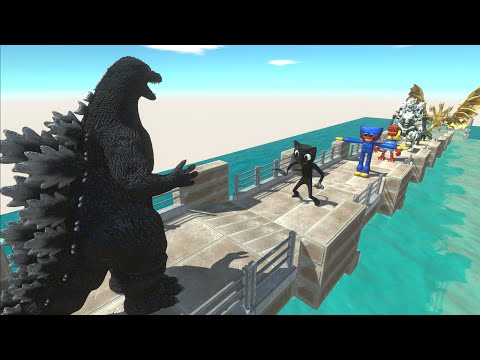 HEISEI GODZILLA VS GHIDORAH LAVA DEATH CLIMB- Animal Revolt Battle Simulator