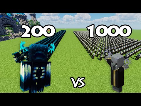 200 Wardens Vs 1000 Evokers | Minecraft