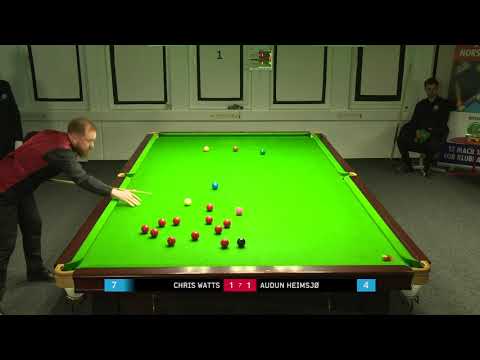 117 Break - Watts v Heimsjø - Semifinal, Snooker NM2019