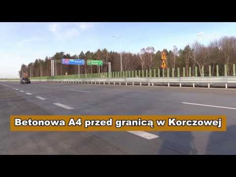 Betonowa A4 przed granicą w Korczowej
