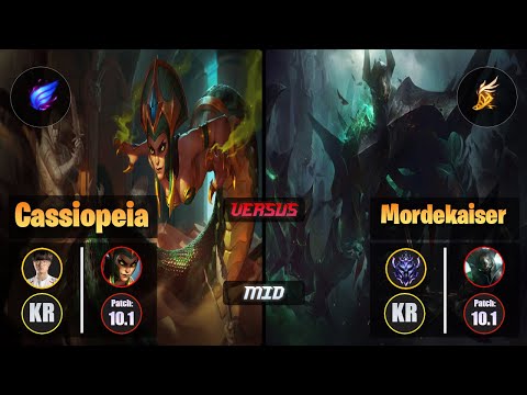 Faker [Phase Rush] CASSIOPEIA (Mid) VS [Fleet Footwork] MORDEKAISER - Diamond KR Patch 10.1
