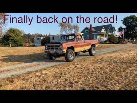 First drive on 35s for the 1983 GMC K2500 Squarebody!
