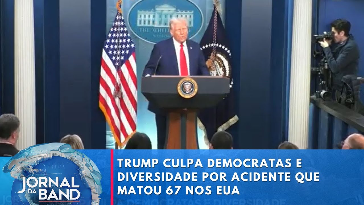 Trump culpa democratas e diversidade por acidente que matou 67 nos EUA | Jornal da Band