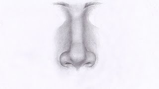 Смотреть онлайн Учимся рисовать карандашом: нос человека