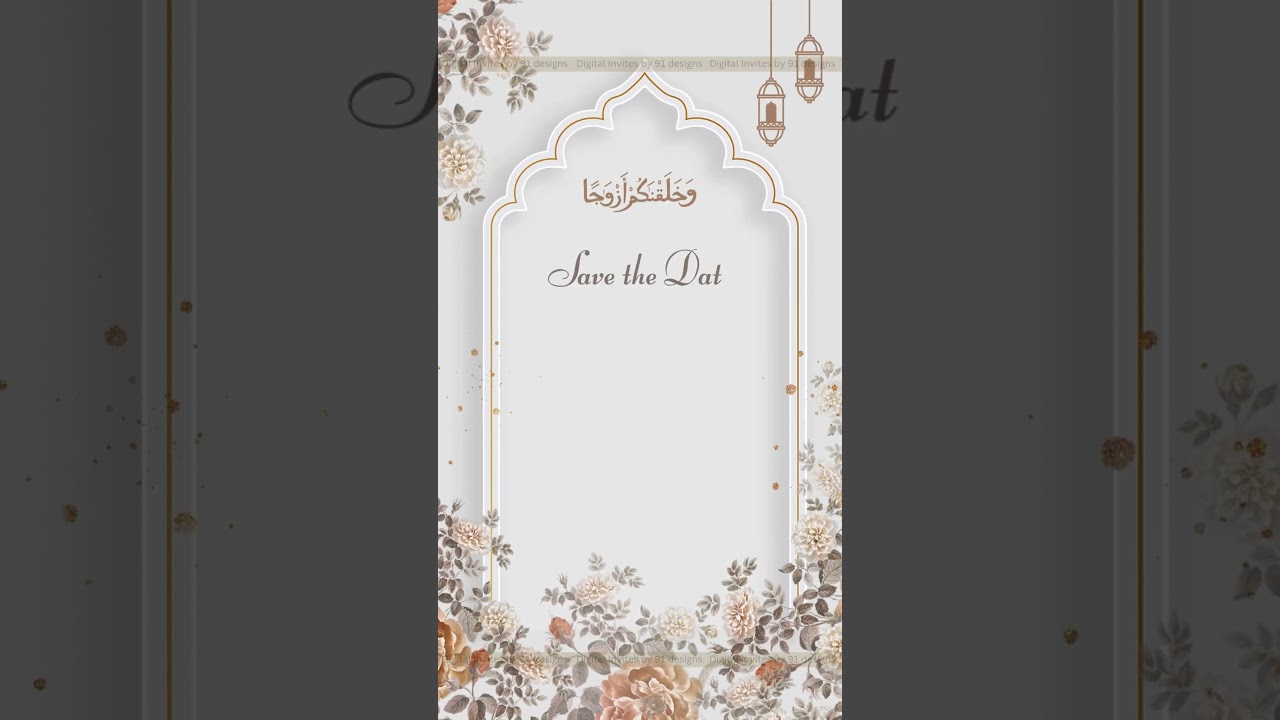Gold Foil Save the Date Invite